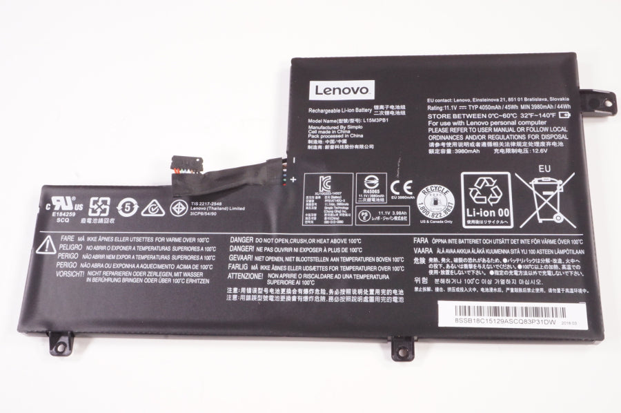 New SB18C15129 Lenovo Laptop 45WH 11.1 V 4050MAH Battery LENOVO