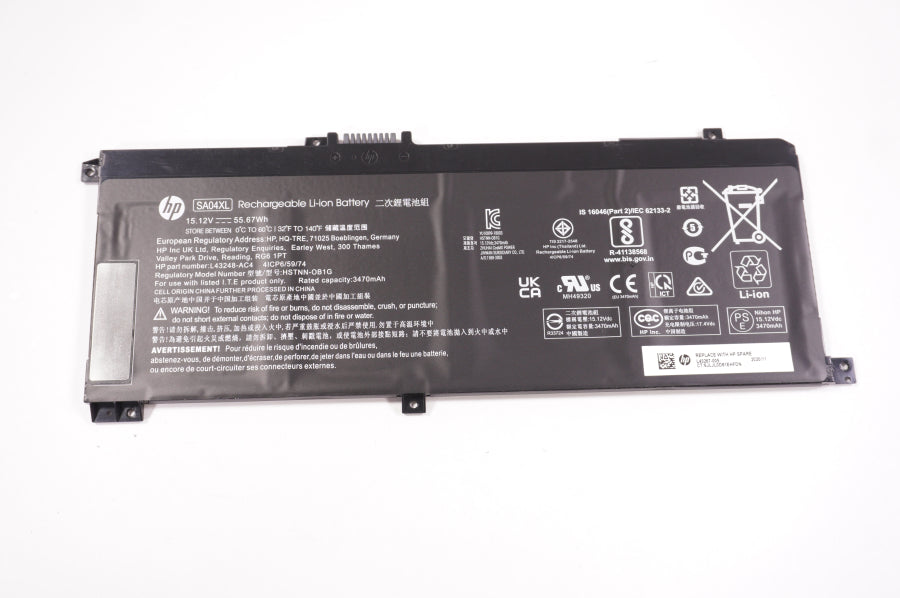 New SA04XL Hp Laptop 55Wh 15.12V 3470 mAh Battery HP