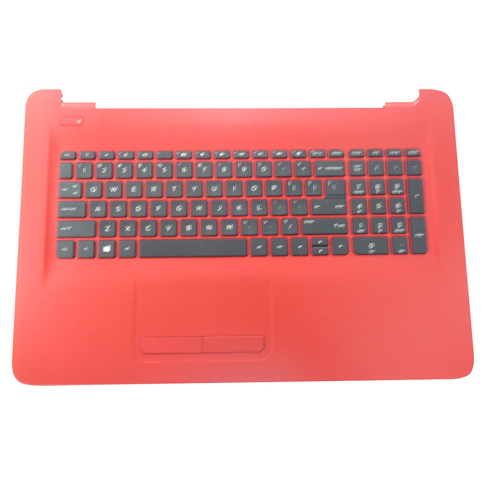 New HP 17-X 17-Y Red Palmrest w/ US Keyboard & Touchpad 856757-001