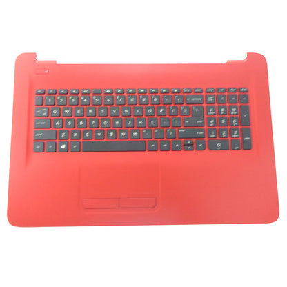 New HP 17-X 17-Y Red Palmrest w/ US Keyboard & Touchpad 856757-001