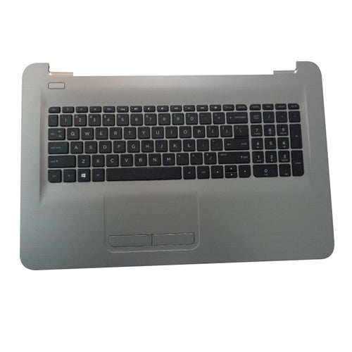 New Genuine HP 17-X 17-Y Palmrest Keyboard & Touchpad - Turbo Silver - 856772-001