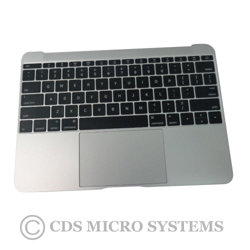 New Silver Palmrest Keyboard & Touchpad 613-01195-B - MacBook A1534 2015