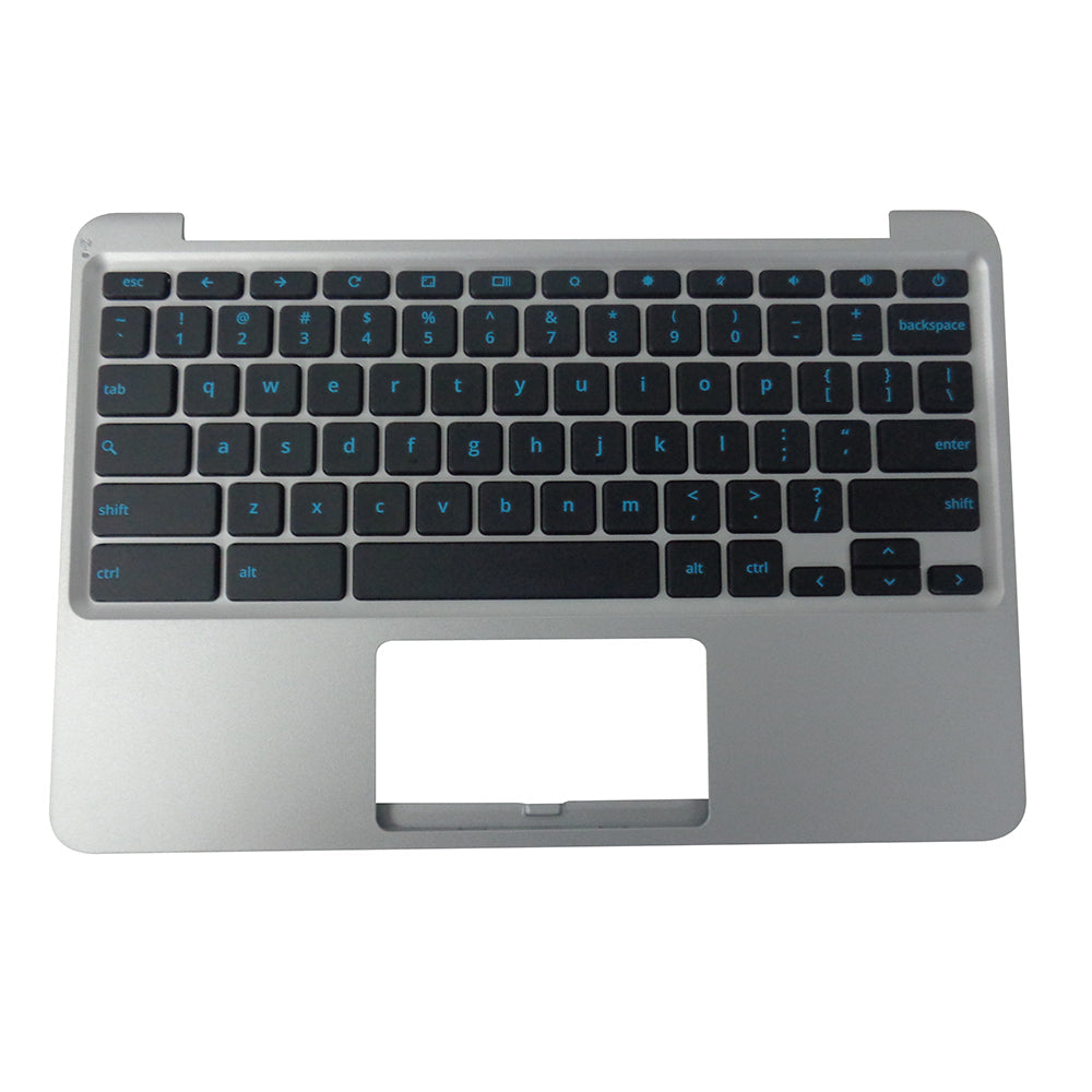 New Asus Chromebook C202SA Silver Palmrest w/ Keyboard 90NX00Y1-R30120