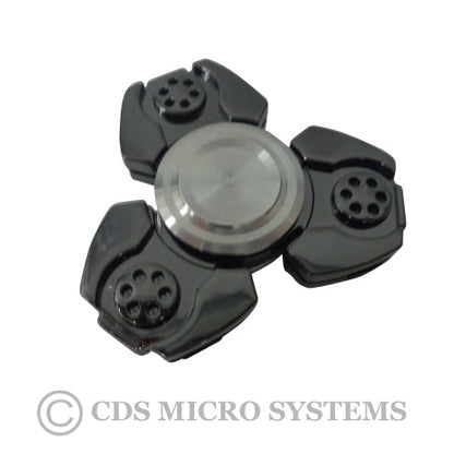 New Gray Silver Gyroscope Fidget Hand Spinner Titanium Finger Stress Toy w/ Case