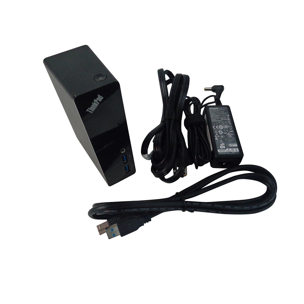 New Lenovo ThinkPad USB 3.0 Docking Station & Power Adapter DU9019D1 0A34193 03X6059