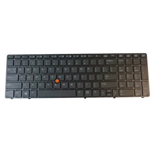 New HP Elitebook 8560W 8570W Black Laptop Keyboard w/ Frame & Pointer