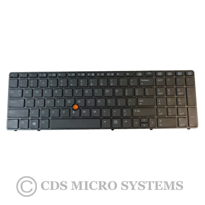 New HP Elitebook 8560W 8570W Black Laptop Keyboard w/ Frame & Pointer