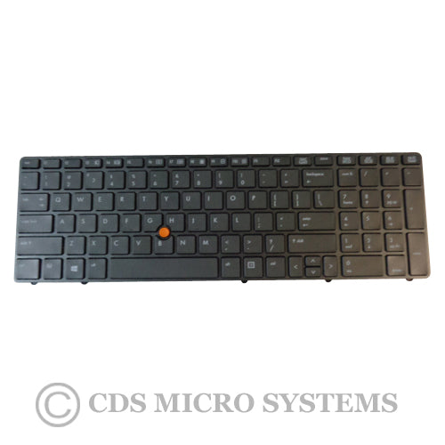 New HP Elitebook 8560W 8570W Black Laptop Keyboard w/ Frame & Pointer