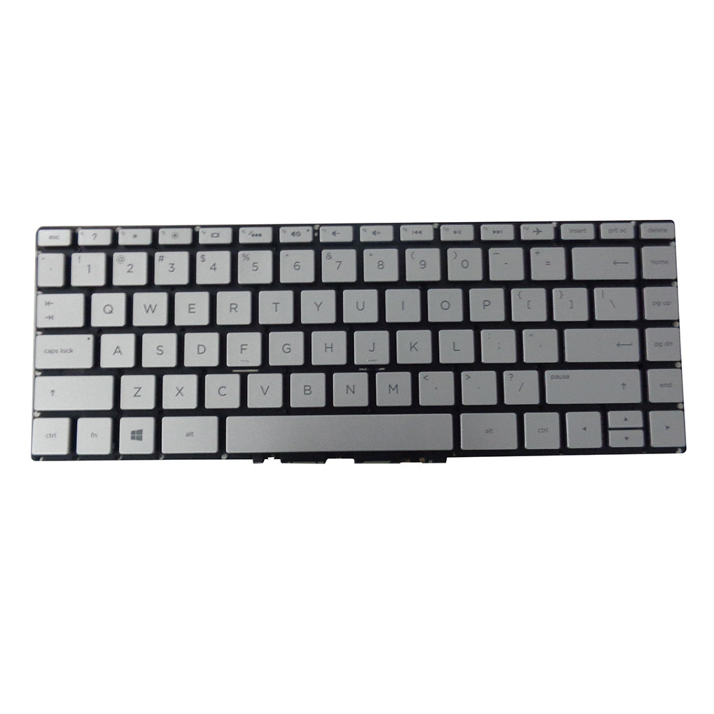 New Backlit Keyboard for HP Pavilion 14-BA 14M-BA 14T-BA Laptops - Silver Version