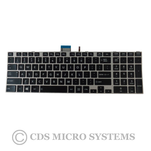 New Toshiba Satellite E55-A E55T-A Laptop Silver Backlit Keyboard