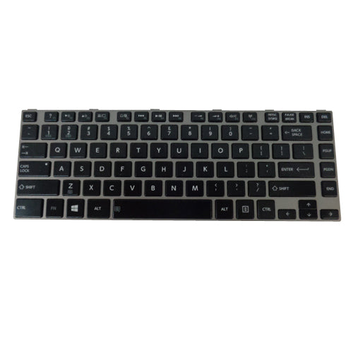 New Toshiba Satellite P845T Silver Backlit Laptop Keyboard