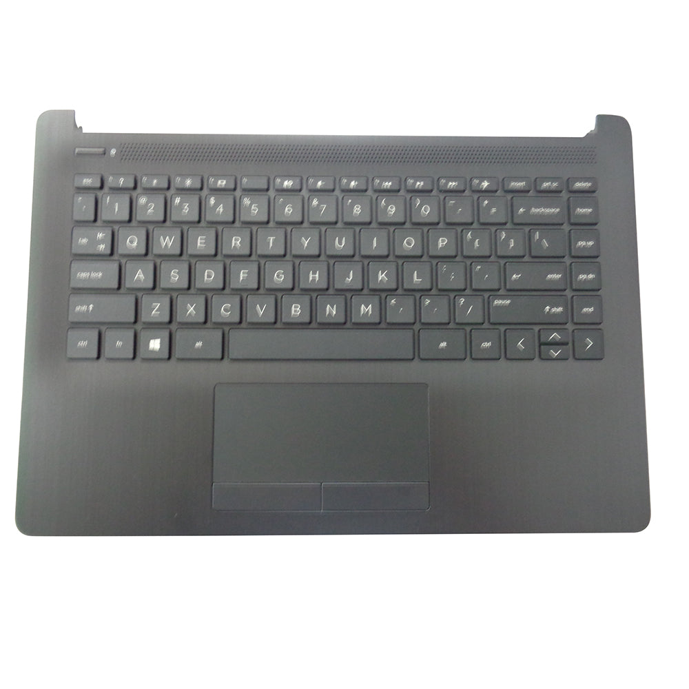New HP 14-CK 14-CM Smoke Gray Palmrest w/ Keyboard & Touchpad L23491-001