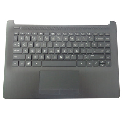 New HP 14-CK 14-CM Smoke Gray Palmrest w/ Keyboard & Touchpad L23491-001