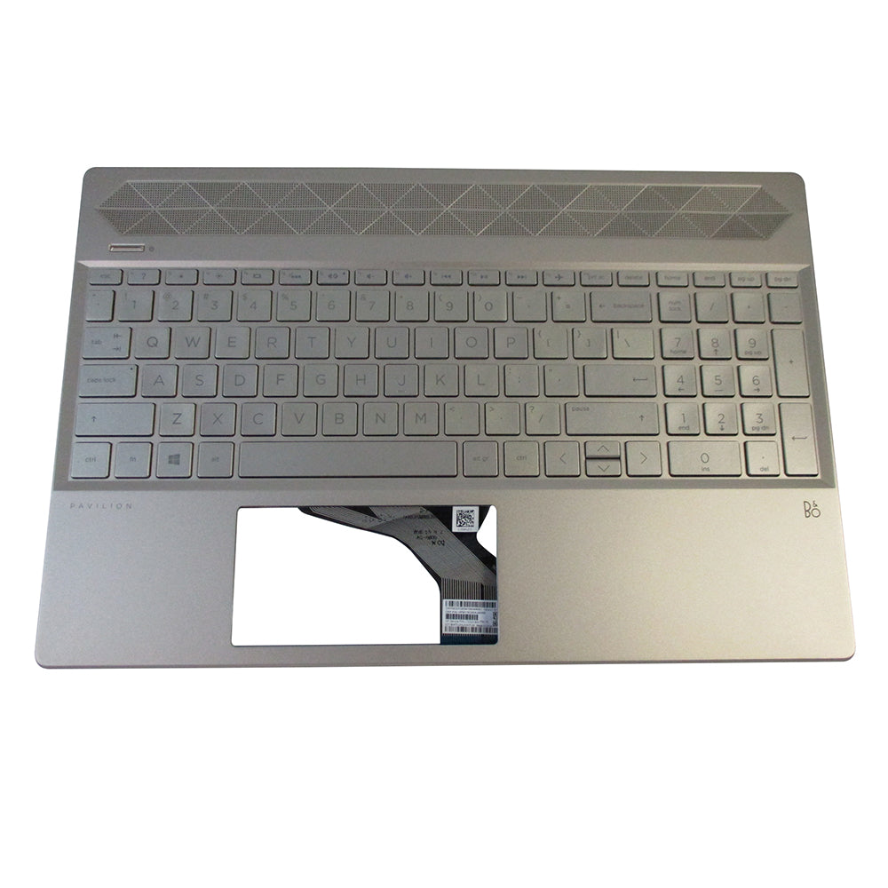 New HP Pavilion 15-CS 15-CW Gold Palmrest w/ Backlit Keyboard L24755-001