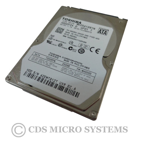 New Toshiba MK2561GSYN 250GB SATA Laptop Hard Drive 2.5"