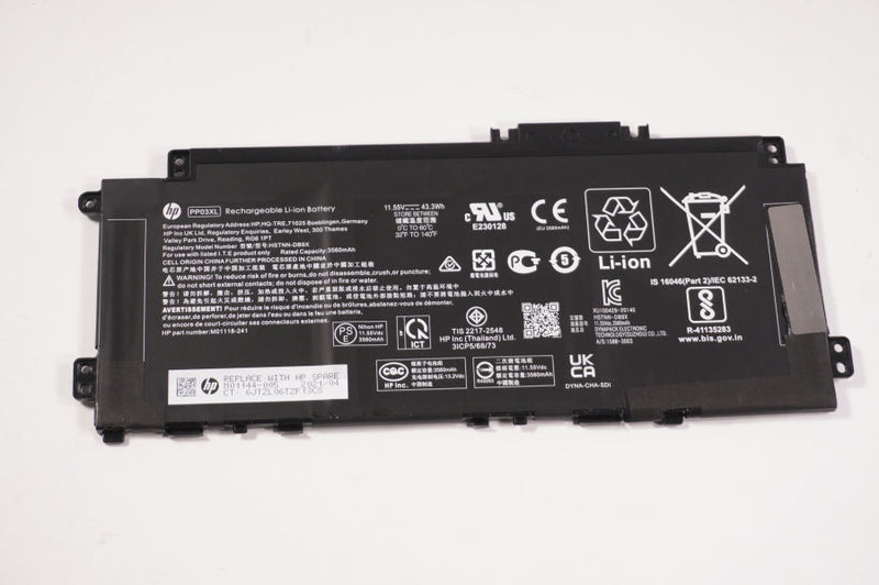 New PP03XL Acer Laptop BATTERY 3CELL 43Wh 3.75Ah LI PP03043XL-PL