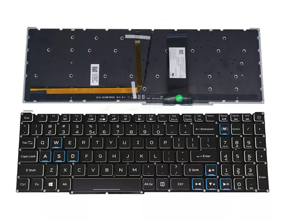New Acer Predator Helios 300 PH315-53 PH315-54 PH317-54 US Backlit Keyboard NKI15130MH