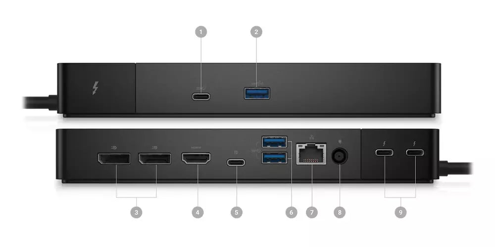 New Dell WD22TB4 Thunderbolt 4 Dock With 180W Power Adapter