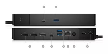 New Dell WD22TB4 Thunderbolt 4 Dock With 180W Power Adapter