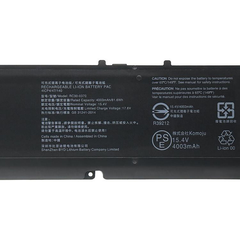 New Genuine Razer Blade RC30-0370 2021 2022 Series Battery 61.6WH