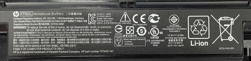 New Genuine HP ProBook FP06 FP06XL HSTNN-W92C Battery 47WH