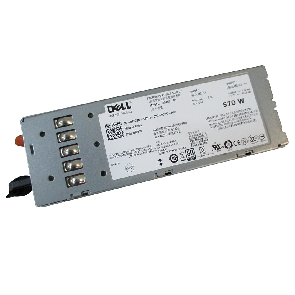 New Dell PowerEdge R710 T610 Server Power Supply 570W T327N MYXYM G0KD5 RXCPH VPR1M